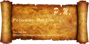 Polnauer Martin névjegykártya